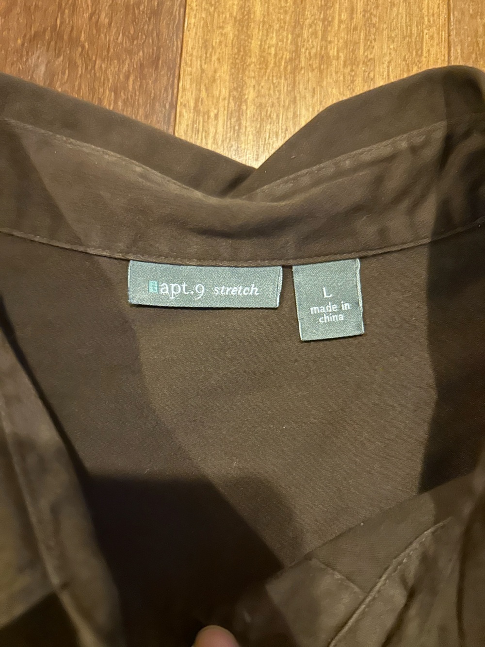 Apt. 9 Brown Button-Front Utility Shirt size L - Picture 6 of 6